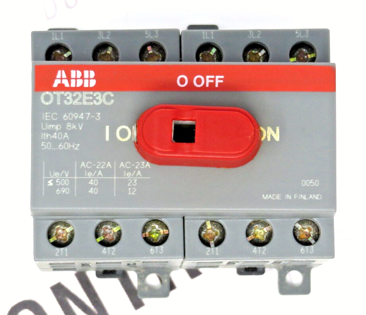 ABB-Asea Brown Boveri OT32E3C 40A 600VAC Disconnect Switch