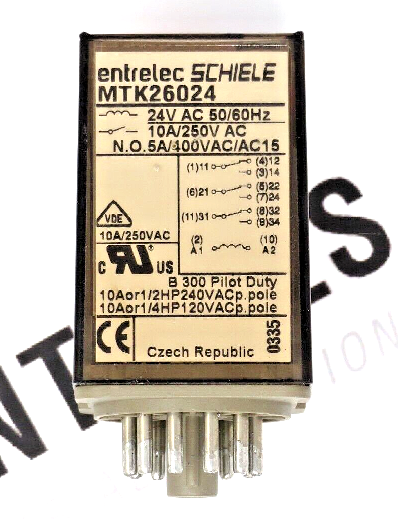 ABB Entrelec Schiele MTK26024 Multifunction Timer Relay, 24VAC