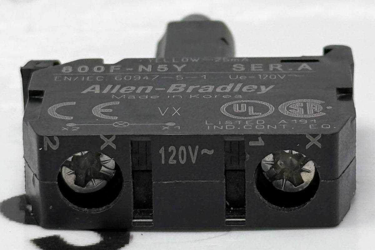Allen-Bradley 800F-N5Y 22.5mm Yellow LED Module 120VAC2