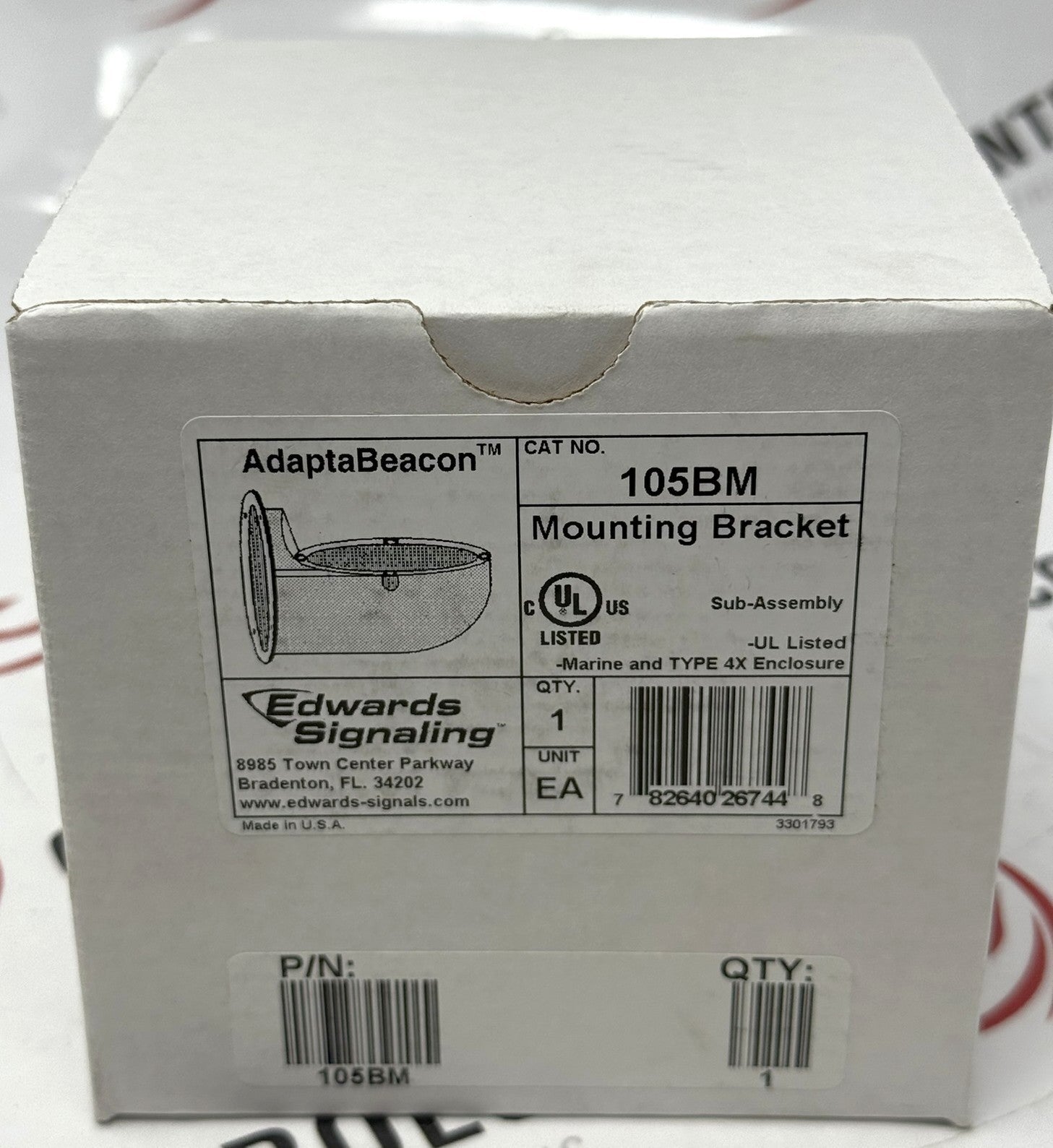 Edwards Signaling 105BM 105 Series Gray Wall Mount Bracket0