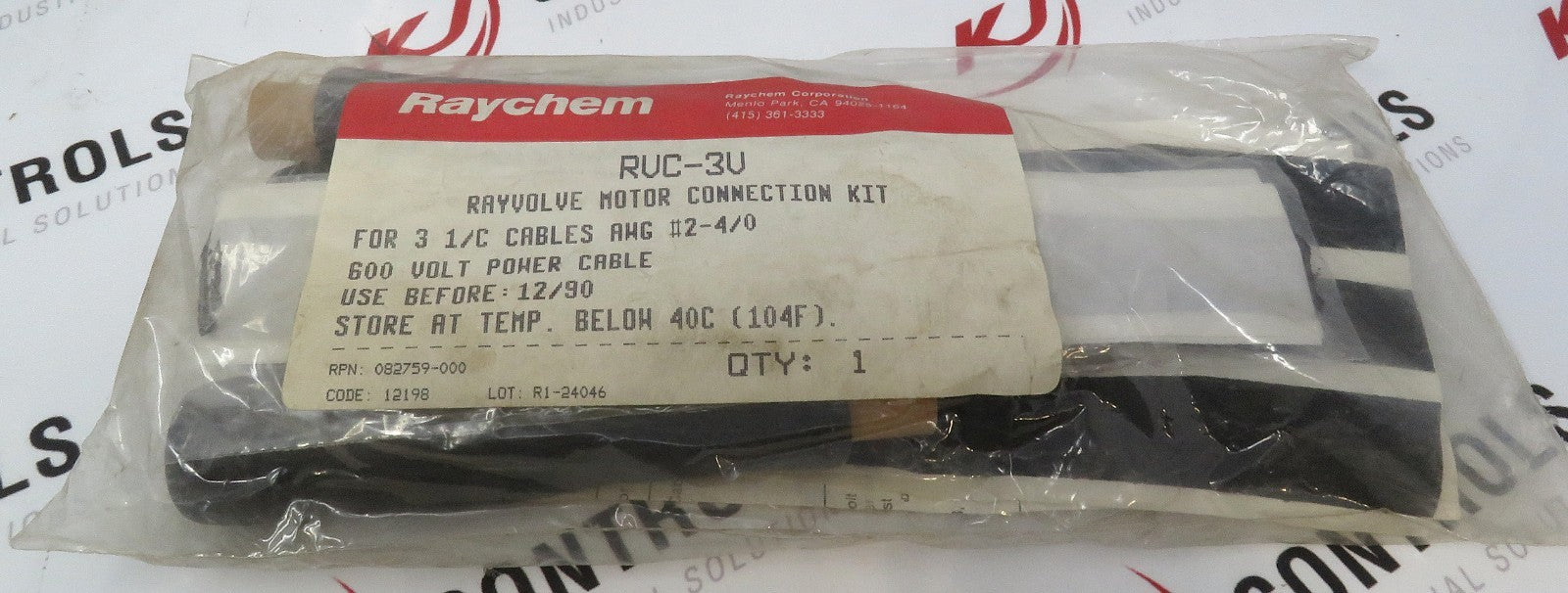 Raychem RVC-3V 082759-000 Rayvolve Motor Connection Kit for 3 Conducto