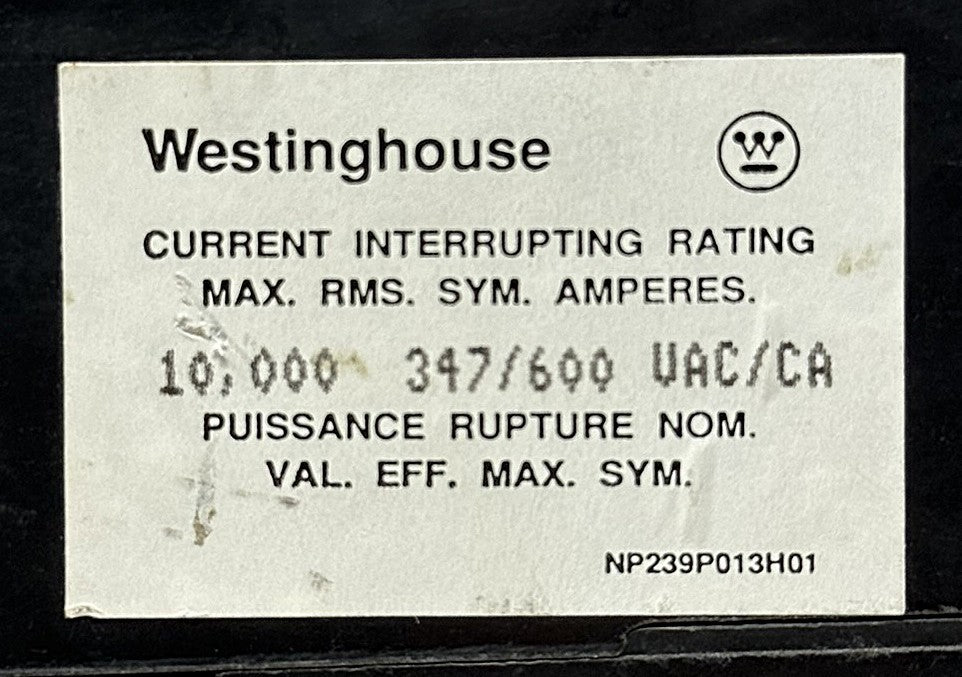 Westinghouse GCH3030 3-Pole 30A Molded Case Circuit Breaker 600Y/347V6