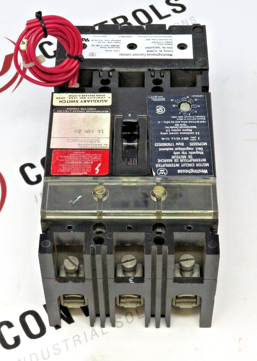 Westinghouse MCP0322S Motor Circuit Protector with EL3003R Current Limiter