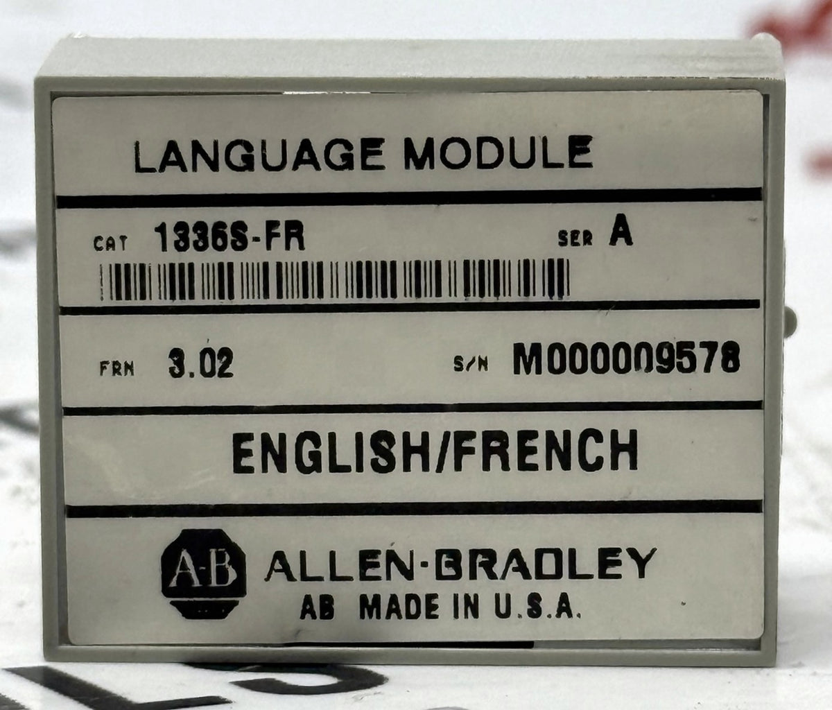 Allen-Bradley 1336S-FR 1336 PLUS English/French Language Module0