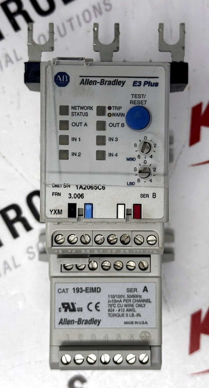Allen-Bradley 592-EC2AC E3 Plus Overload Relay 1-5A1