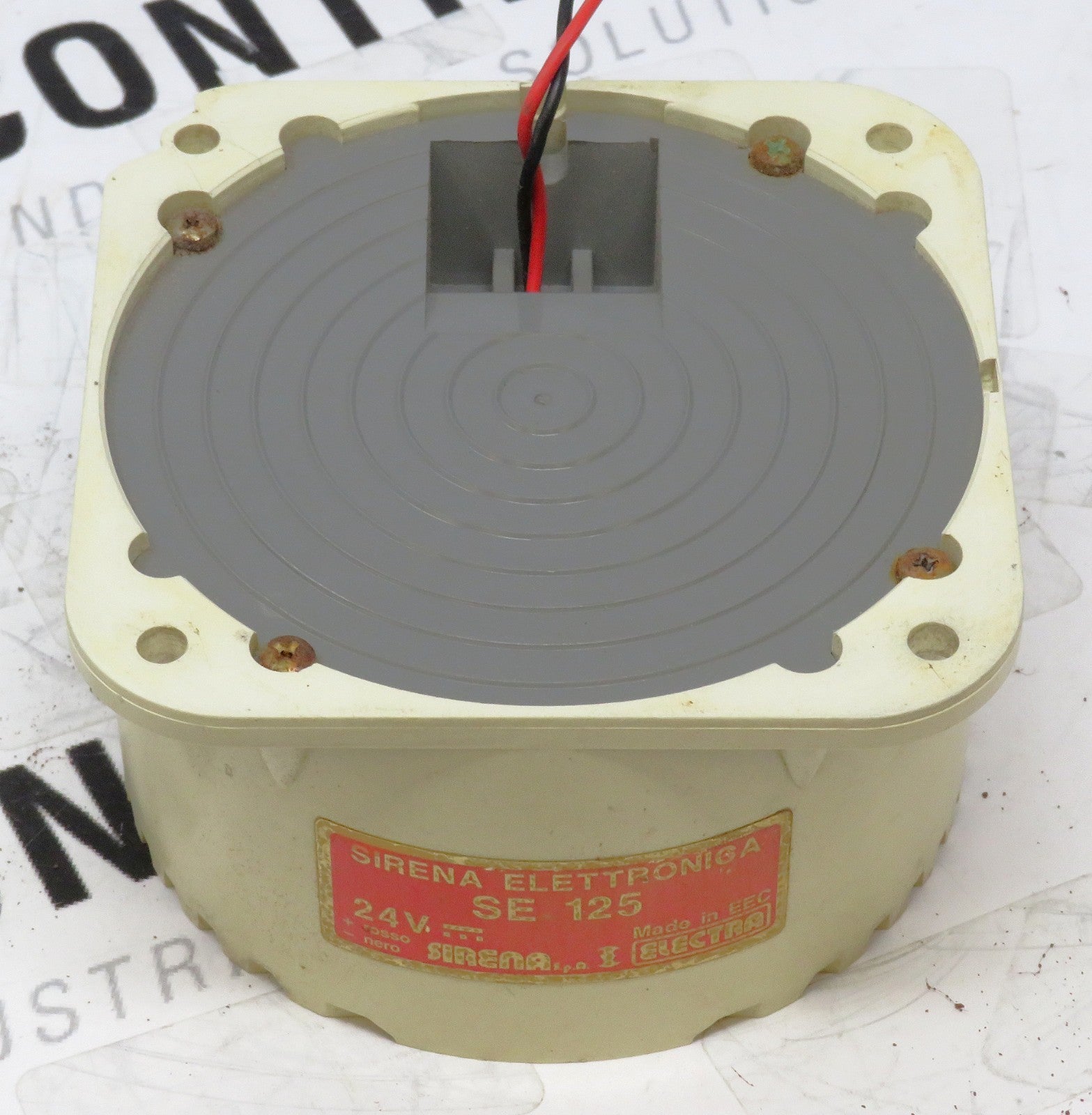 Sirena SE125 Electronic Industrial Alarm Siren 24VDC 3W – Used – Mount Broken2