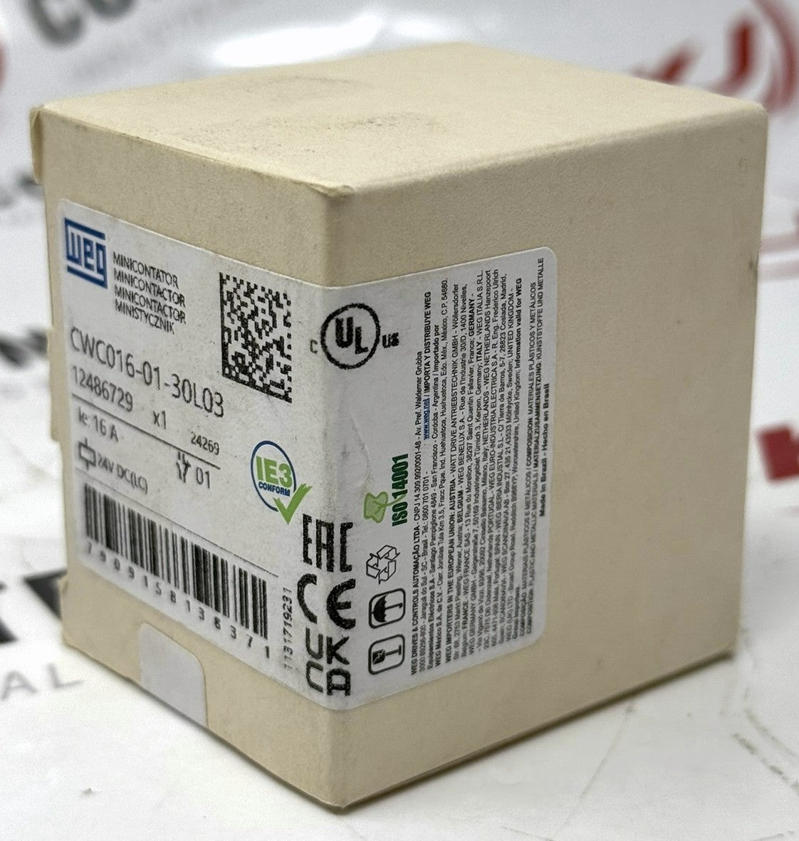 WEG CWC016-01-30L03 16A Mini Contactor 3NO 1NC 24VDC Coil1