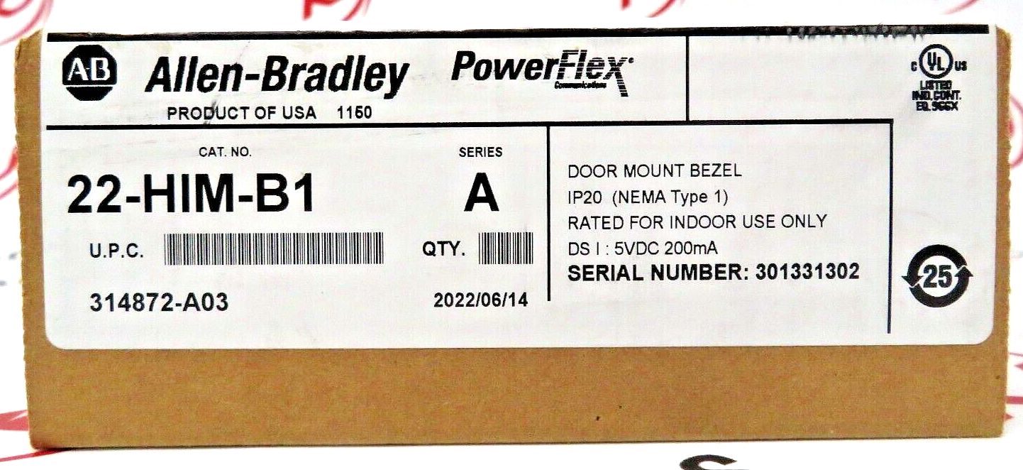 Allen-Bradley  22-HIM-B1 Powerflex IP20 NEMA 1 Series A Door Mount Bezel Kit