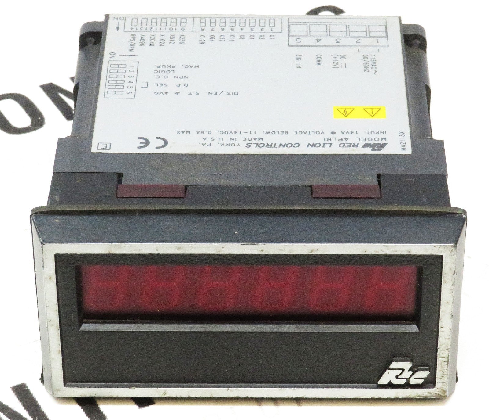 Red Lion APLRI600 Time Interval Rate Indicator 6-Digit Display 115VAC0