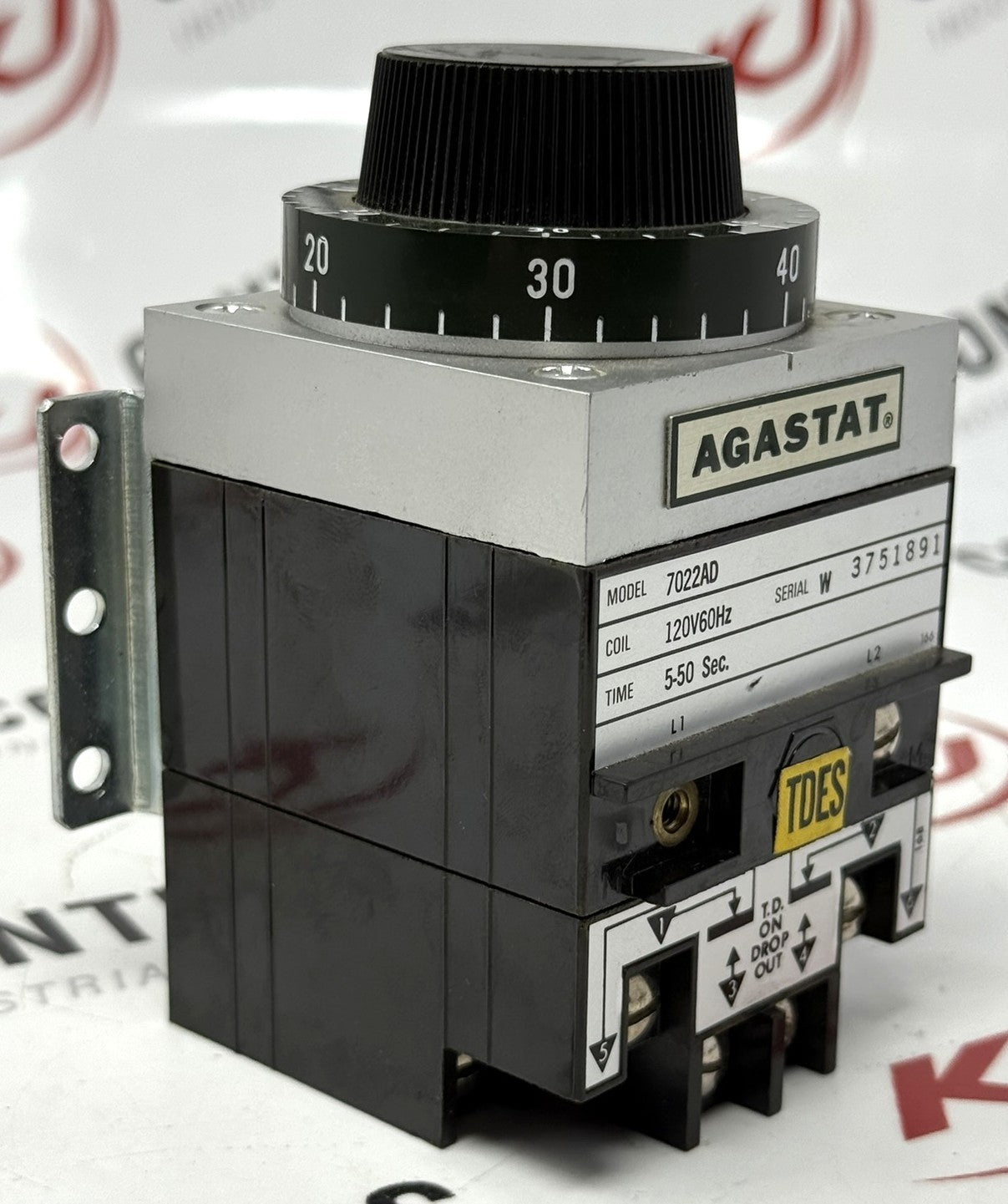 AGASTAT 7022AD 5-50 Sec Off-Delay Timer Relay 120VAC2
