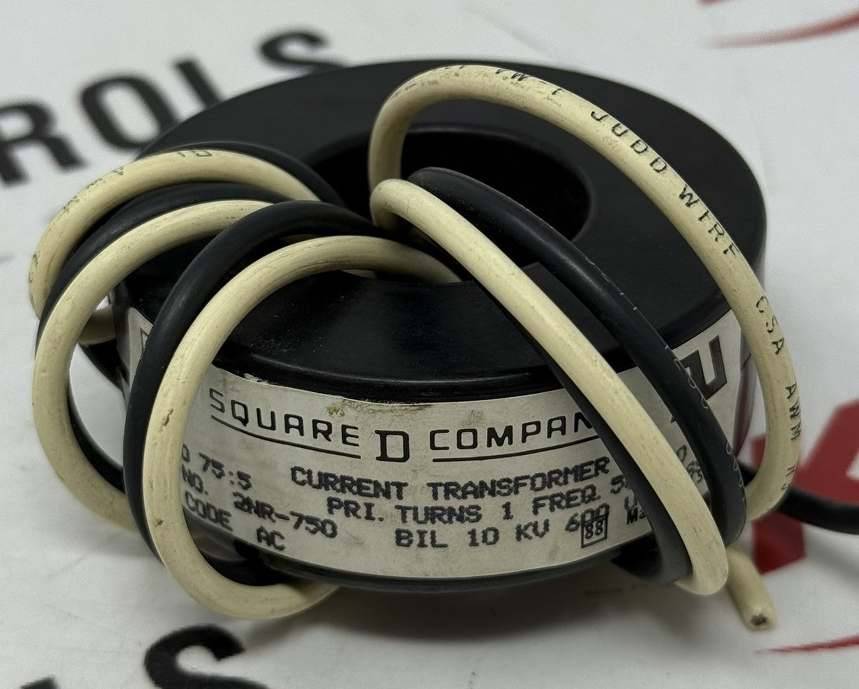 Square D 2NR750 Current Transformer 75:5 Ratio 600V0