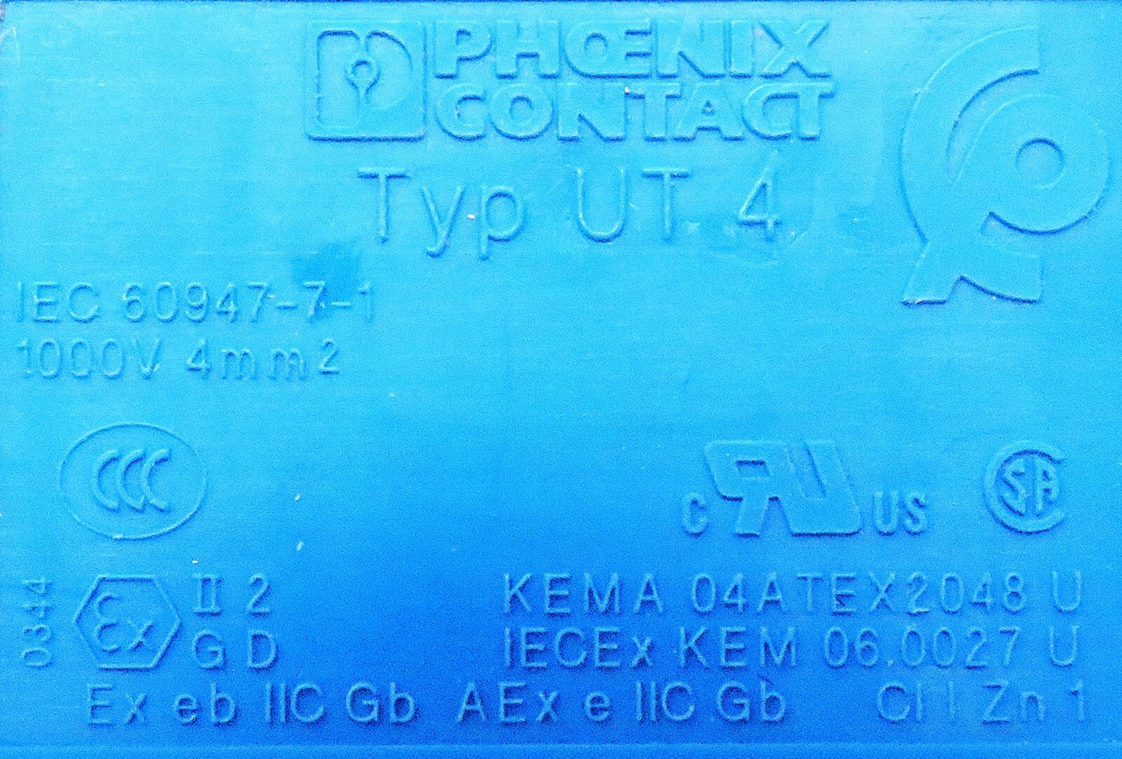 Phoenix Contact UT4BU Blue Terminal Block 26-10AWG 6.2mm (Lot of 21)3