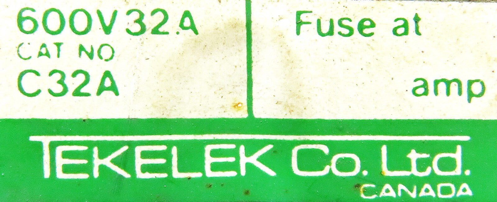Tekelek Dorman Smith C32A 600V 32A Fuse Holder Block CSA Certified2