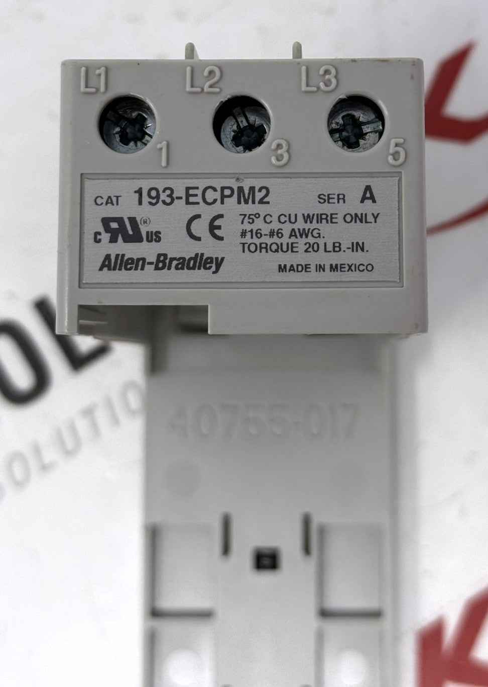 Allen-Bradley 193-ECPM2 E3 Plus Panel/DIN Rail Adapter 30-43A5