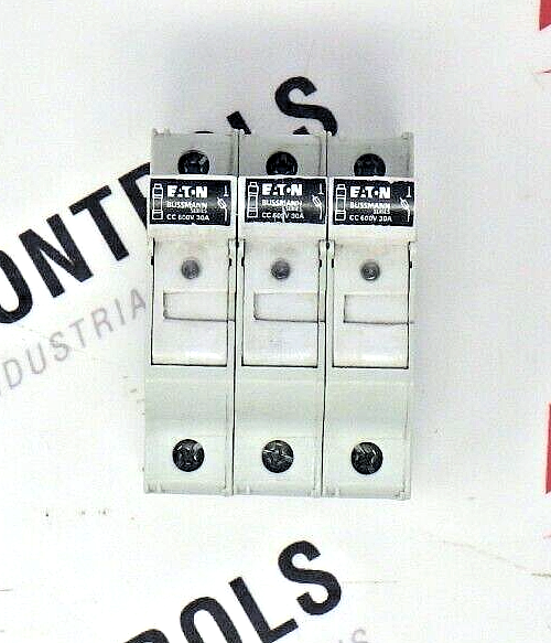 Eaton Bussmann CHCC3DIU 3-Pole 30A 600V Class CC Modular Fuse Holder DIN Rail