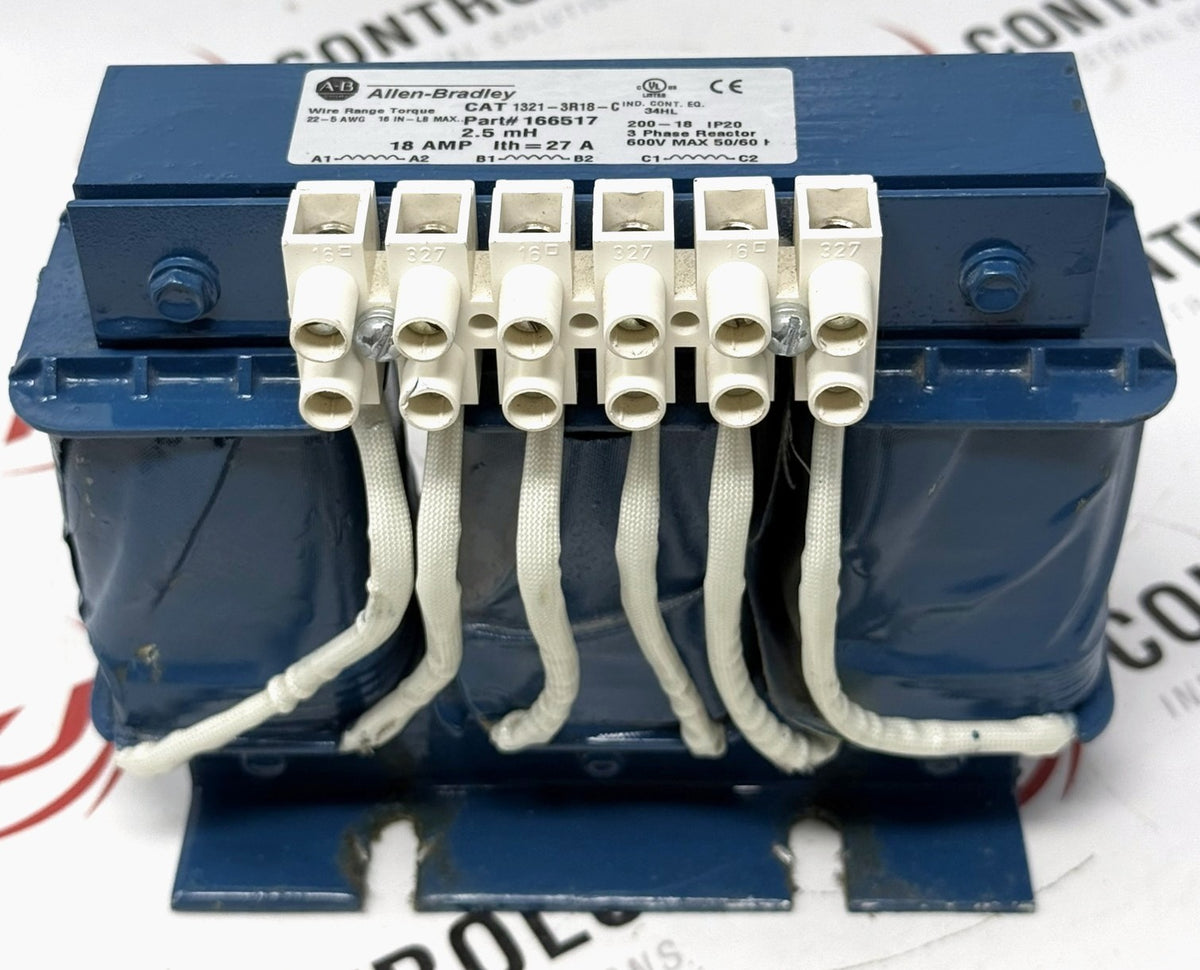 Allen-Bradley 1321-3R18-C 3-Phase Line Reactor 18A 2.5mH0