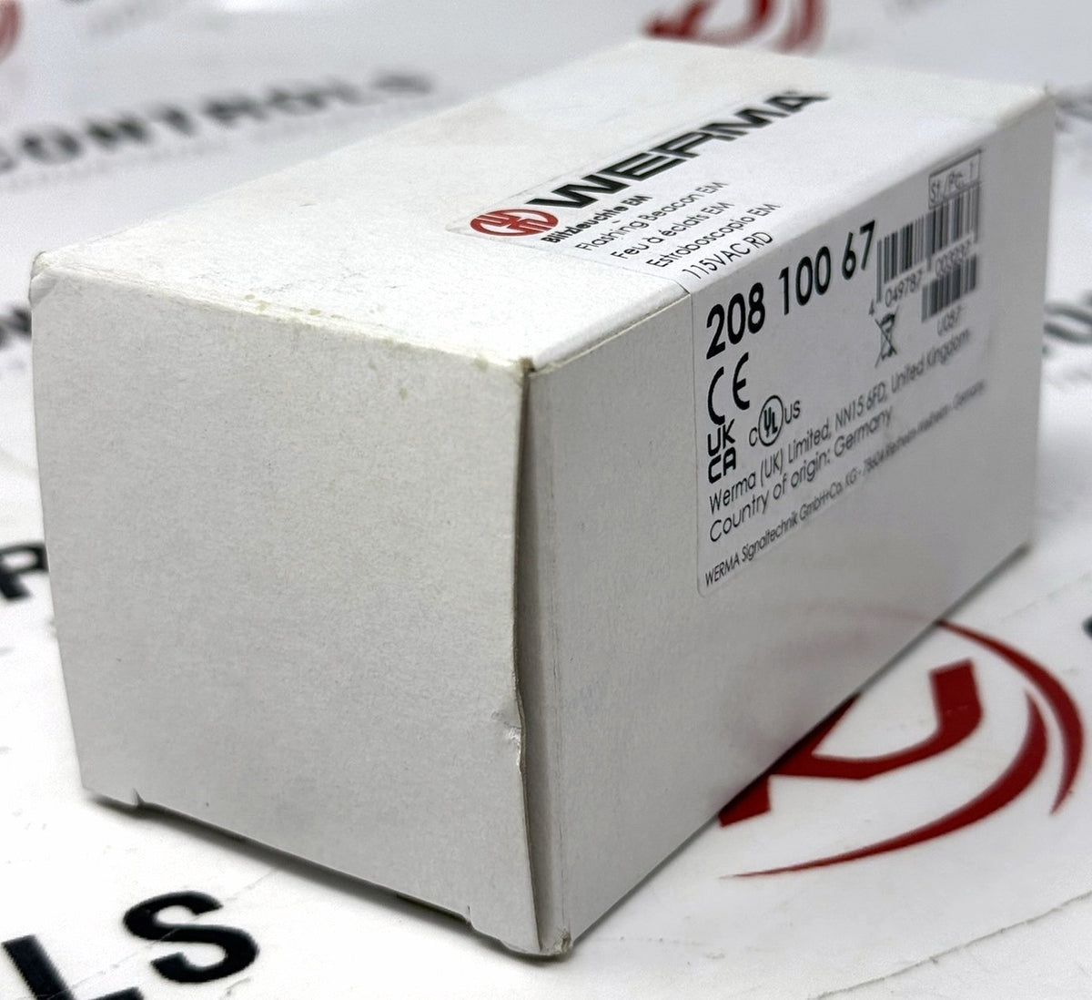 WERMA 20810067 Red Flashing Signal Beacon 115VAC IP652