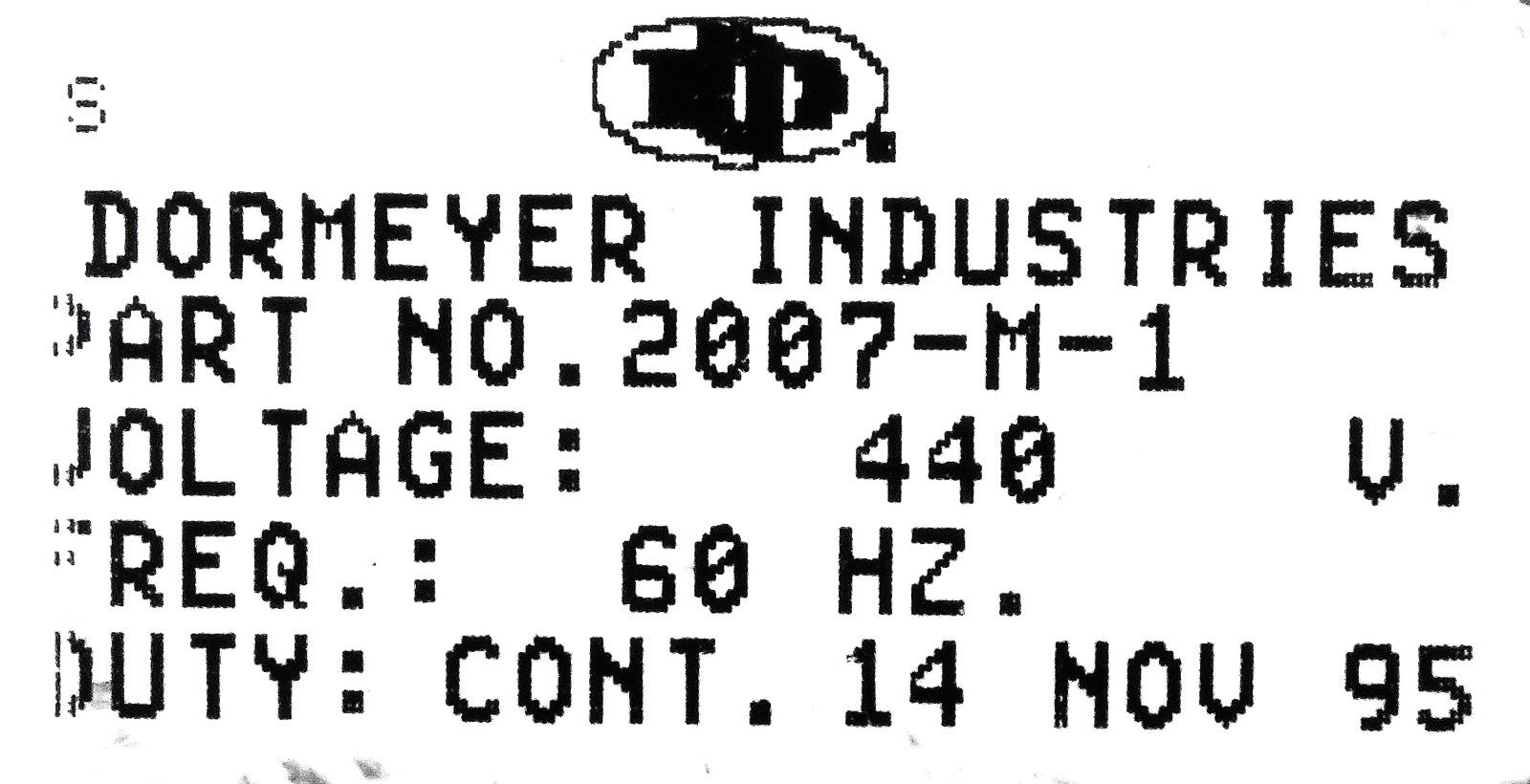 Dormeyer 2007-M-1 Laminated Solenoid Coil 440V 60Hz Continuous Duty3
