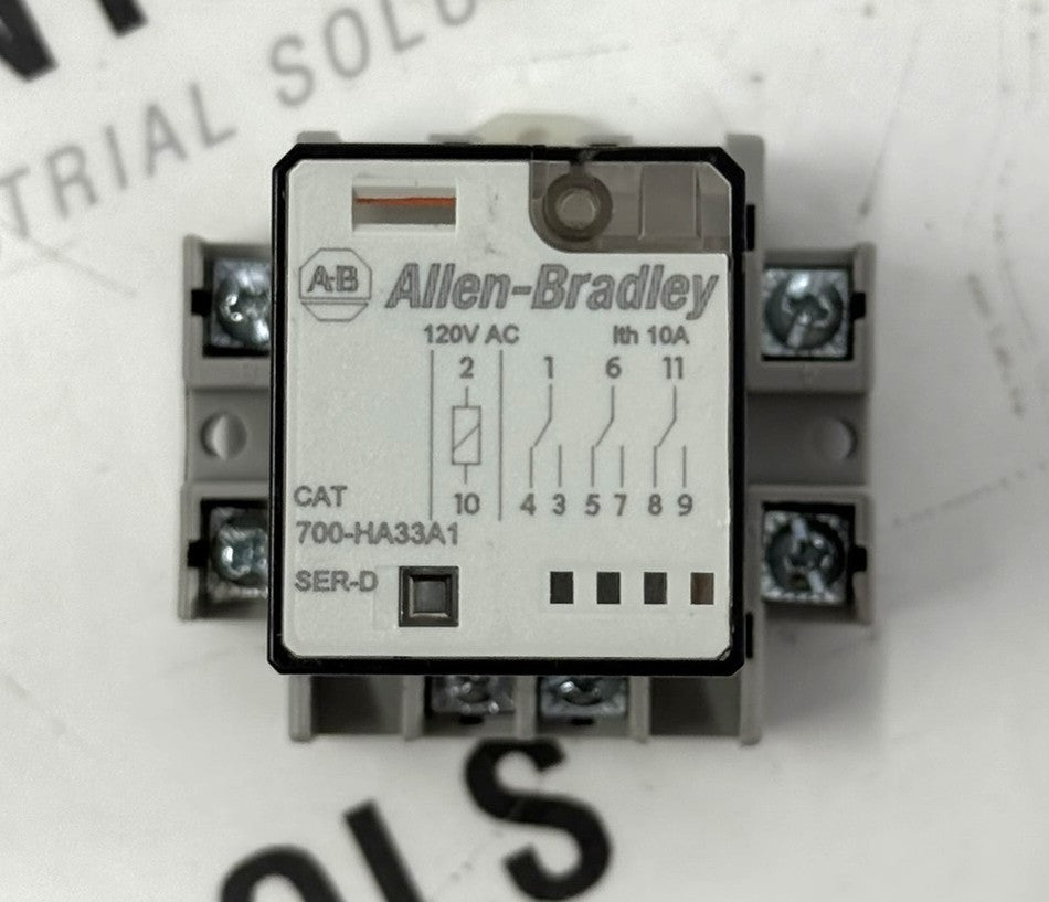 Allen-Bradley 700-HA33A1 Tube Base Relay 3PDT 10A 120VAC1