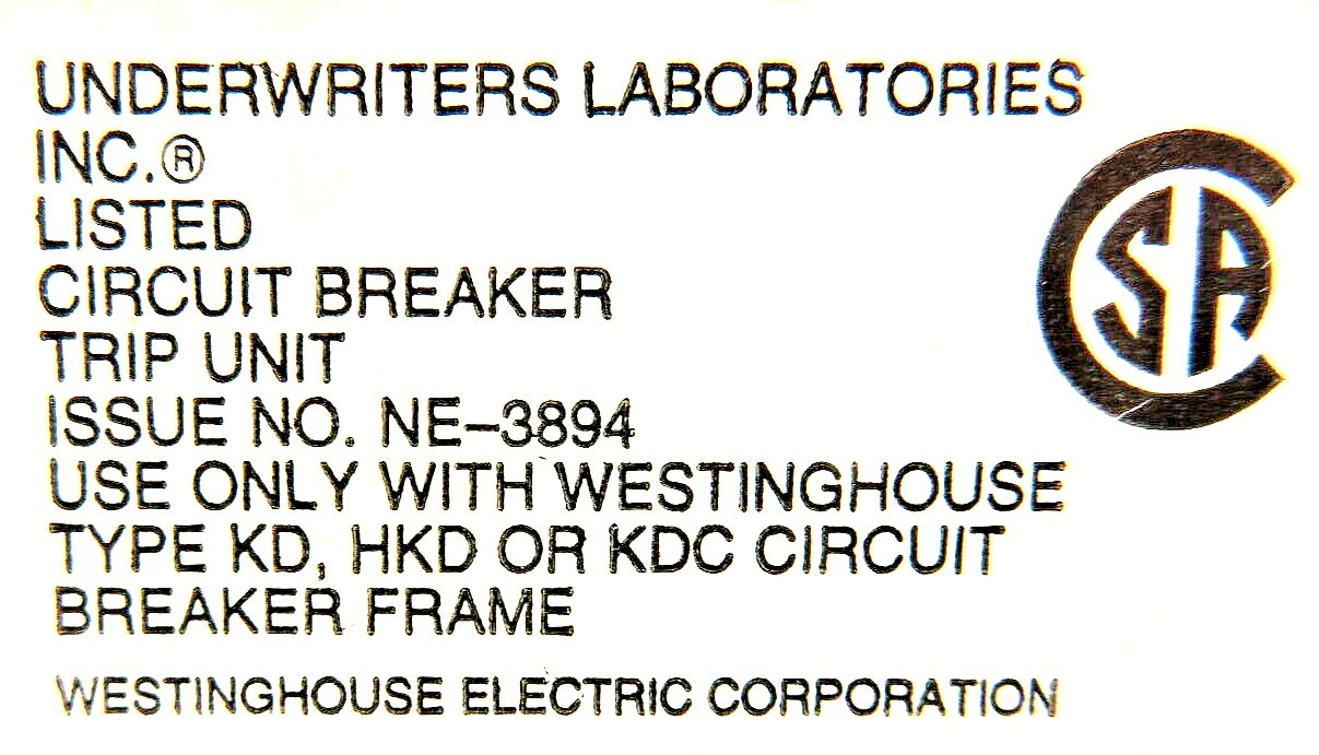 Westinghouse KT3250T 250A Thermal Magnetic Circuit Breaker Accessory Trip Unit