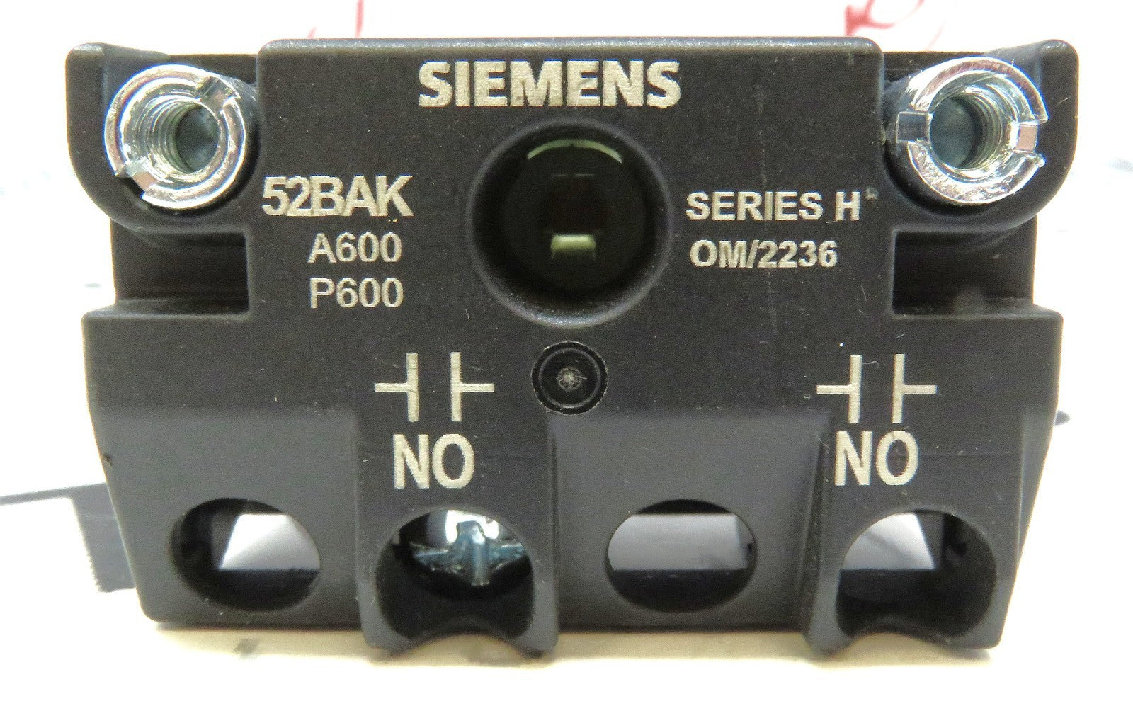 Siemens 52BAK Series H Contact Block 1NO 600V 10A Heavy Duty 30mm0