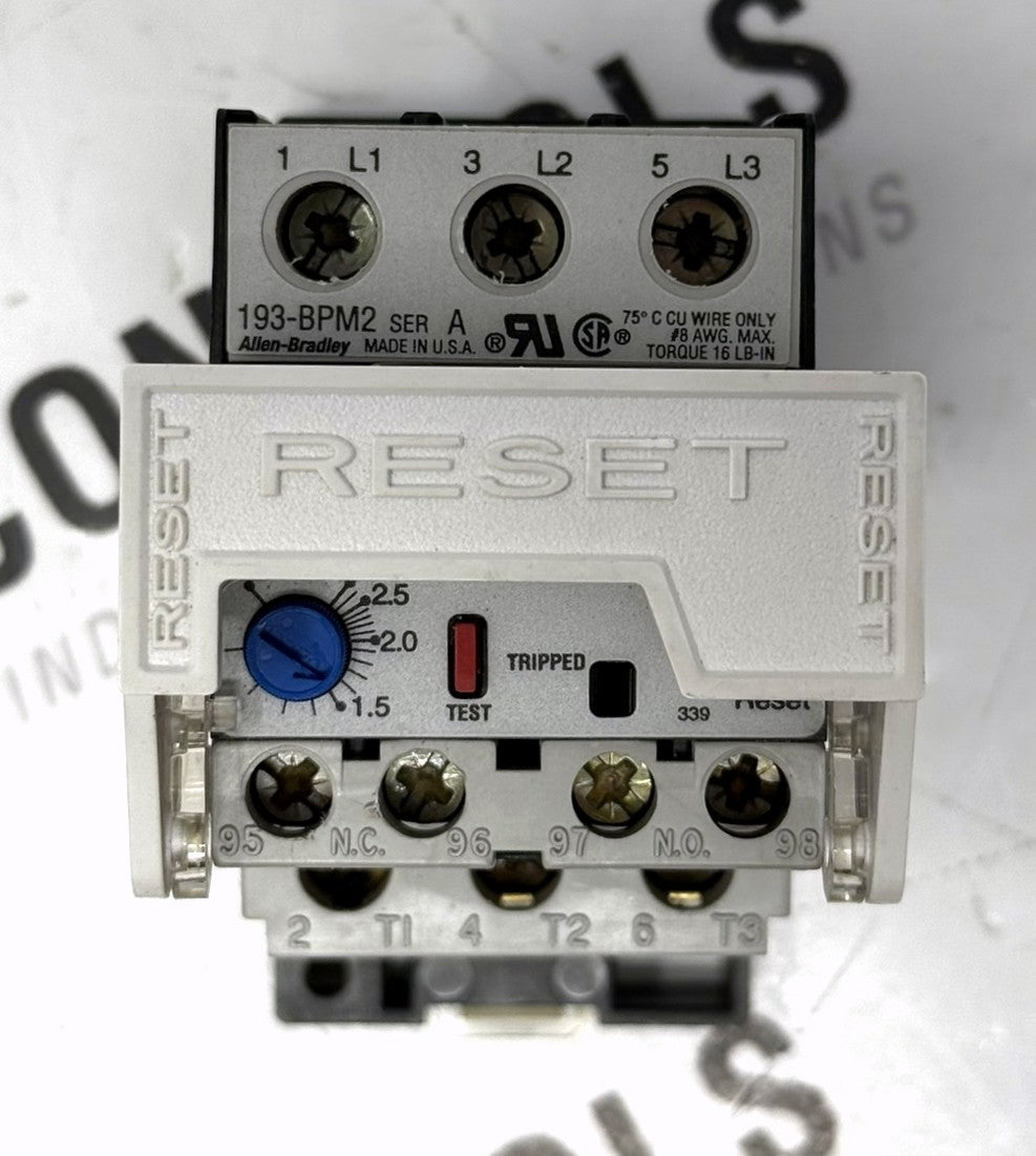 Allen-Bradley 592-A2DT SMP-1 Overload Relay 1-2.9A1