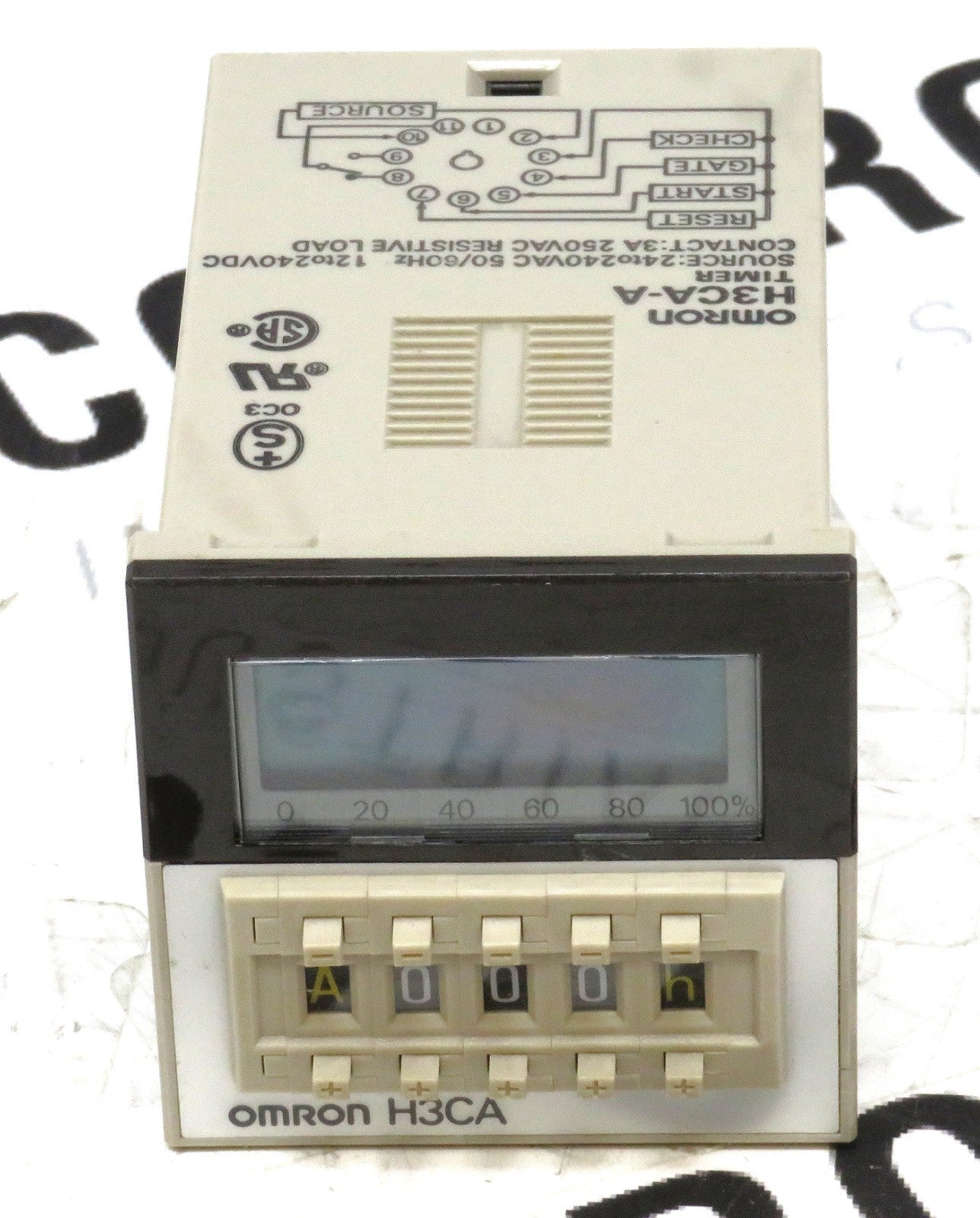Omron H3CA-A Digital Timer 11-Pin 24-240VAC/VDC SPDT Socket Mount0