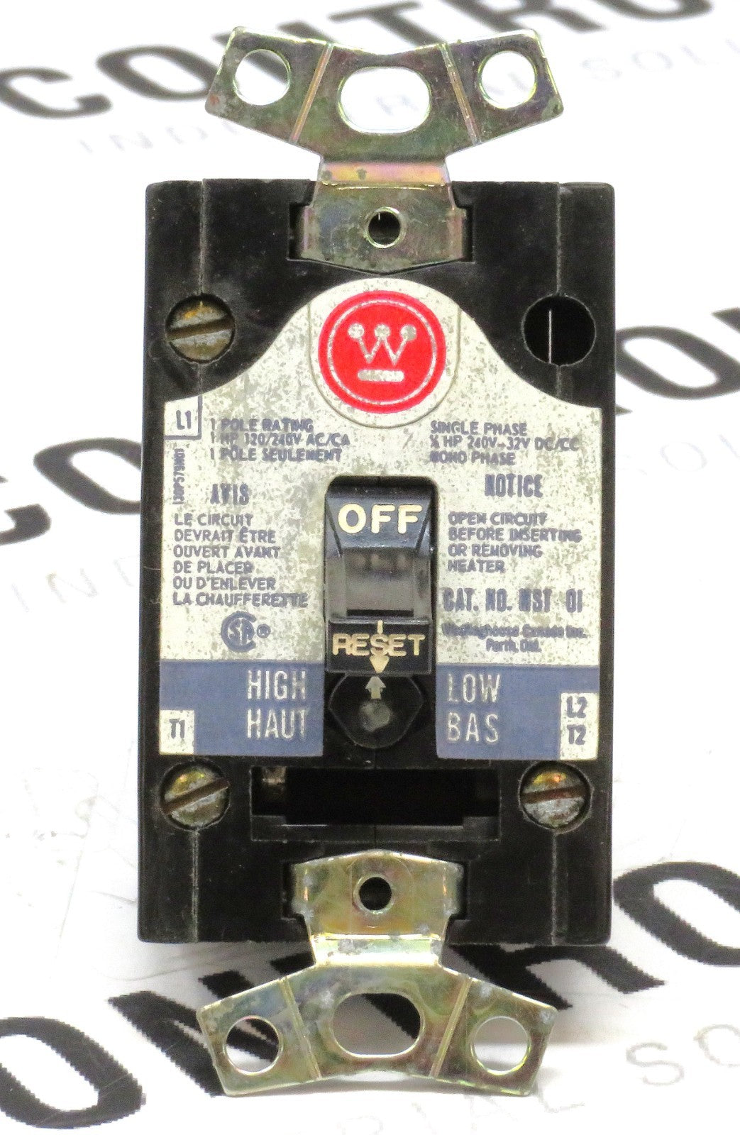 Eaton Westinghouse MST01 Manual Motor Starter 1HP 120/240VAC 32VDC 1-Pole0