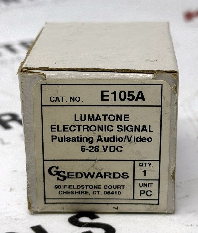 Edwards E105A Lumatone Pulsating Audio/Visual Electronic Signal 6-28VDC0
