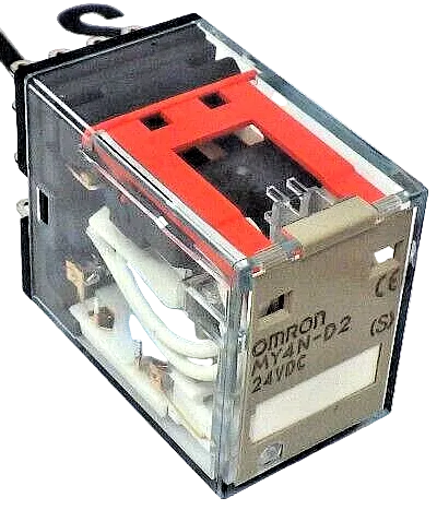 Omron MY4N-D2-24VDC 4PDT 24V DC 3A Relay with LED and Surge Protection