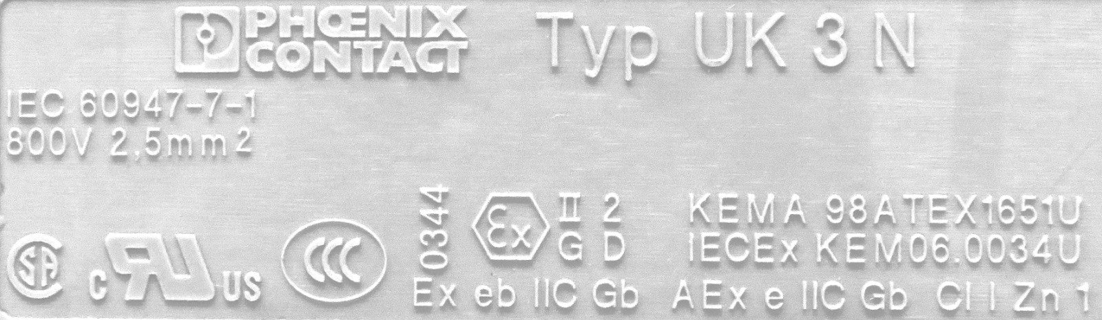 Phoenix Contact UK 3N Feed-Through Terminal Block 800V 24A Grey Lot of 323