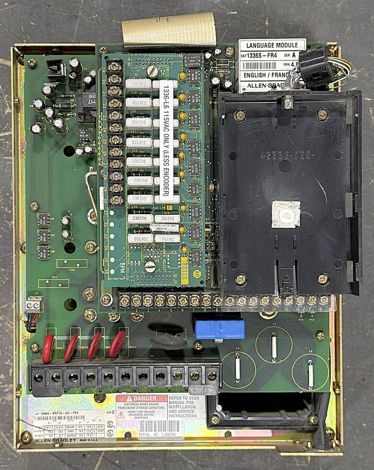 Allen-Bradley 1336S-BRF75-AN-FR4 1336 PLUS 7.5HP 480V Variable Frequency Drive0