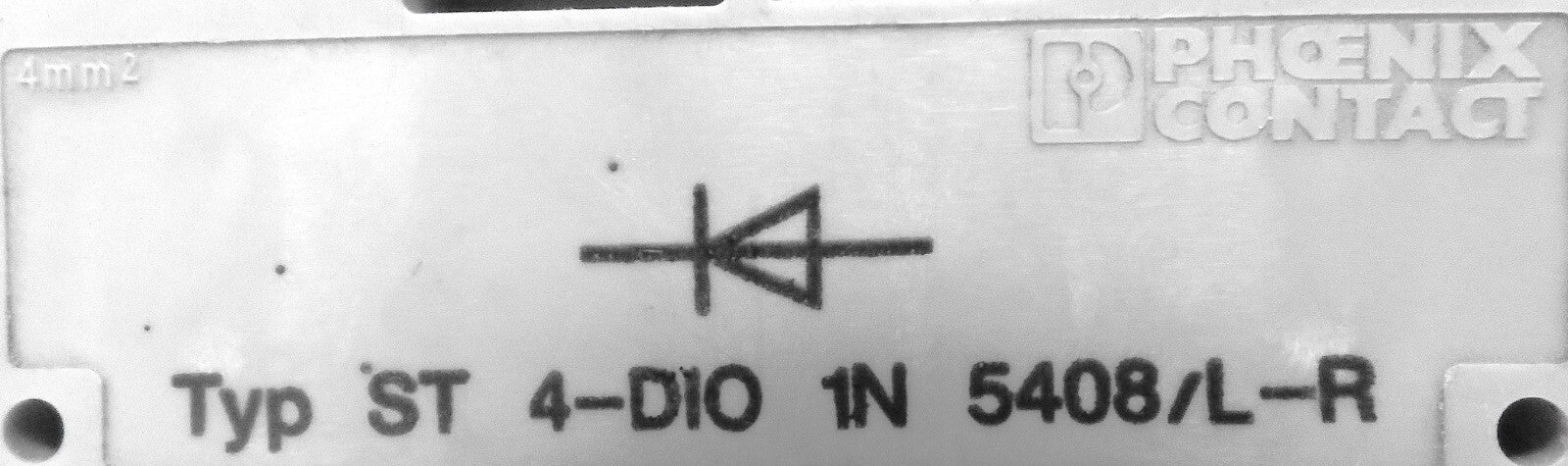 Phoenix Contact ST 4-DIO 1N5408/L-R Terminal Block Diode 800V 1.5A Gray (Lot/28)3