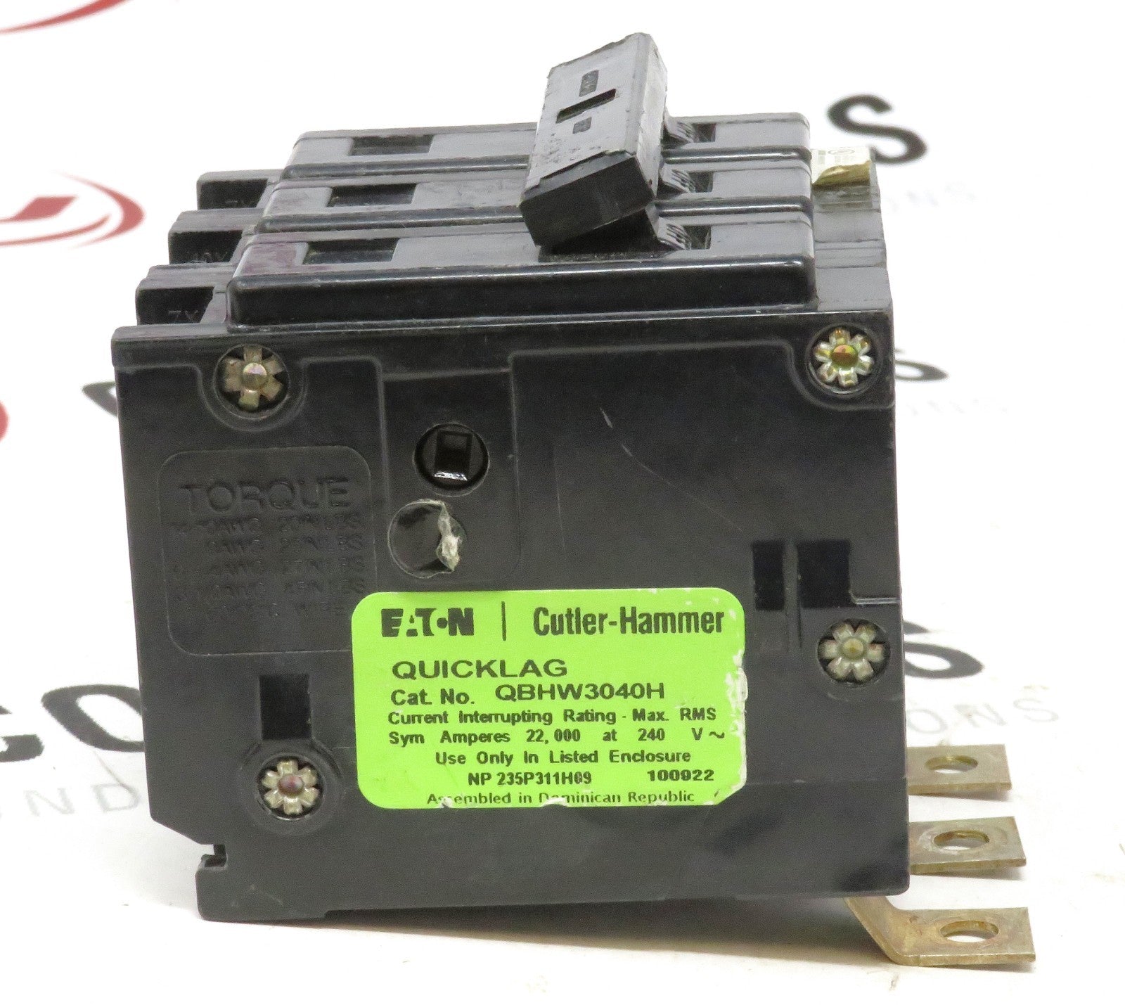 Eaton Cutler-Hammer QBHW3040H 3P 40A 240V Bolt-On Circuit Breaker2