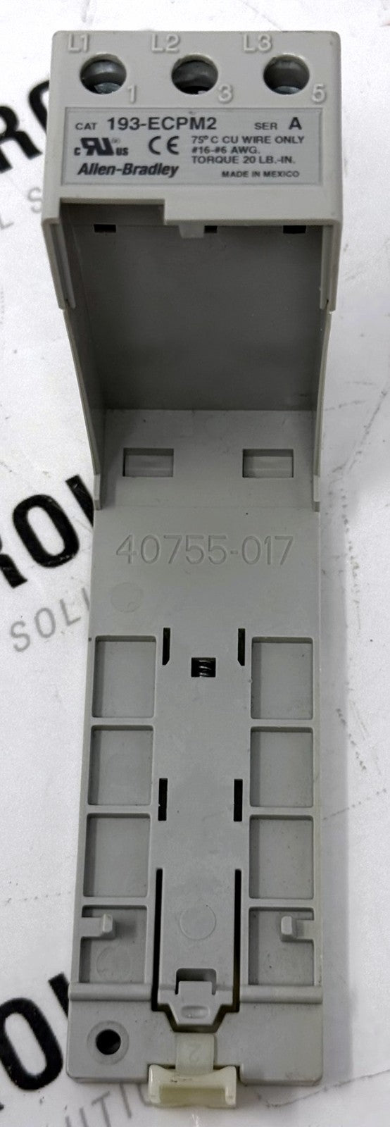 Allen-Bradley 193-ECPM2 E3 Plus Panel/DIN Rail Adapter 30-43A0
