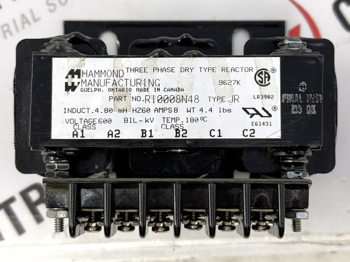 Hammond RI0008N48 3-Phase 600V 8A 4.80mH Line Reactor1