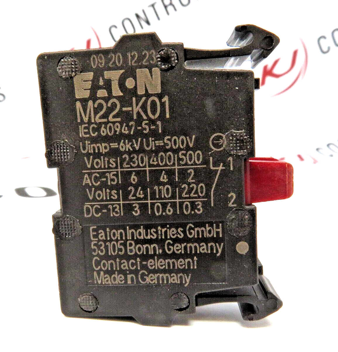 Eaton M22-K01 Contact Block, 22mm, 1NC, Screw Terminals