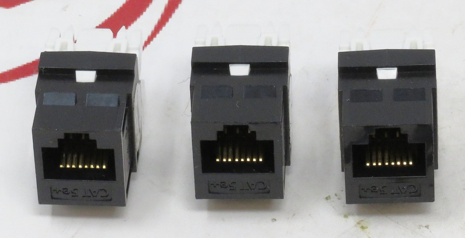 Leviton 5G110-RB5 GigaMax Cat 5e+ QuickPort Jack Black (Lot of 3)0