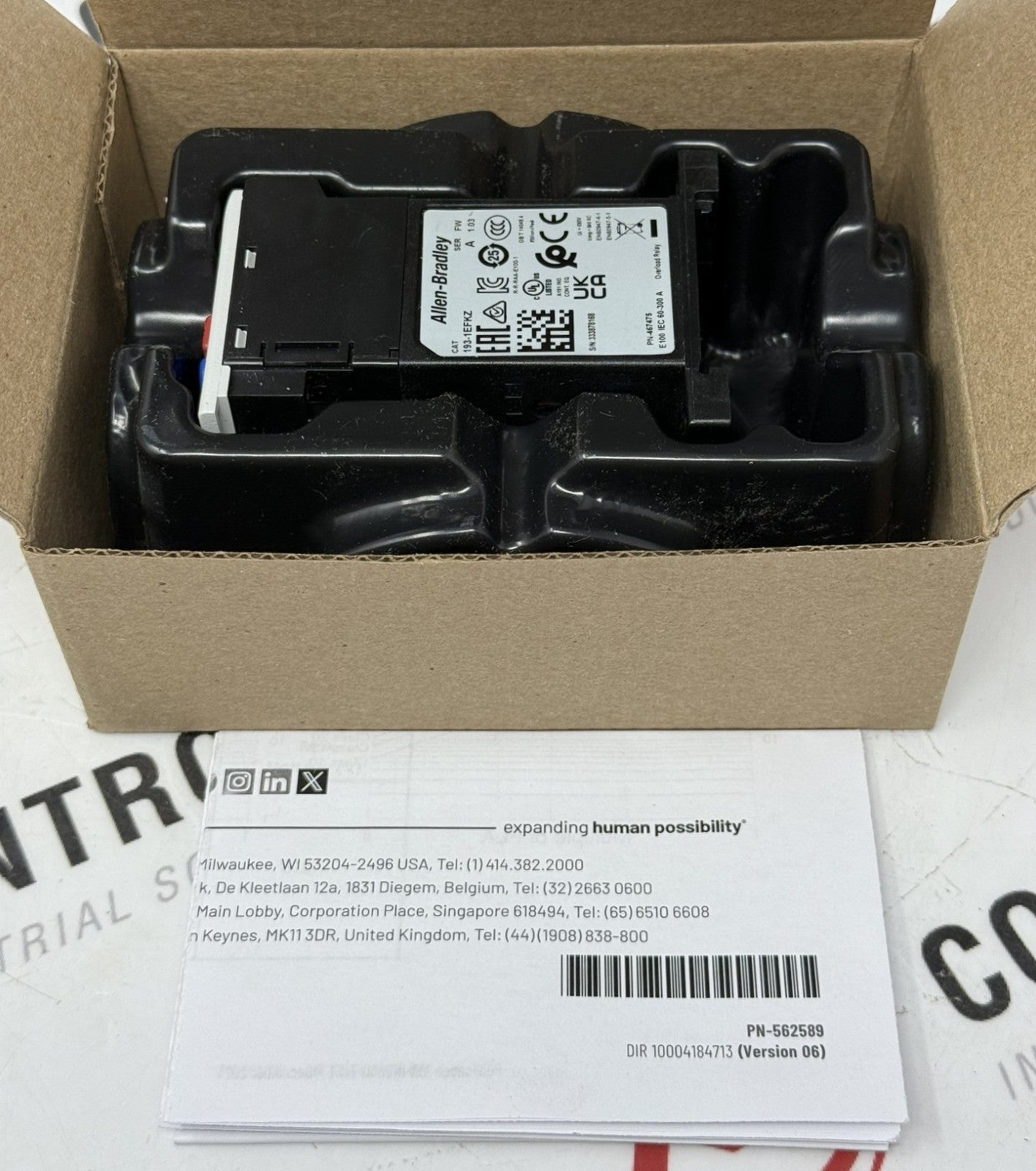 Allen Bradley 193-1EFKZ E100 Electronic Overload Relay 60-300A (Open Box)1
