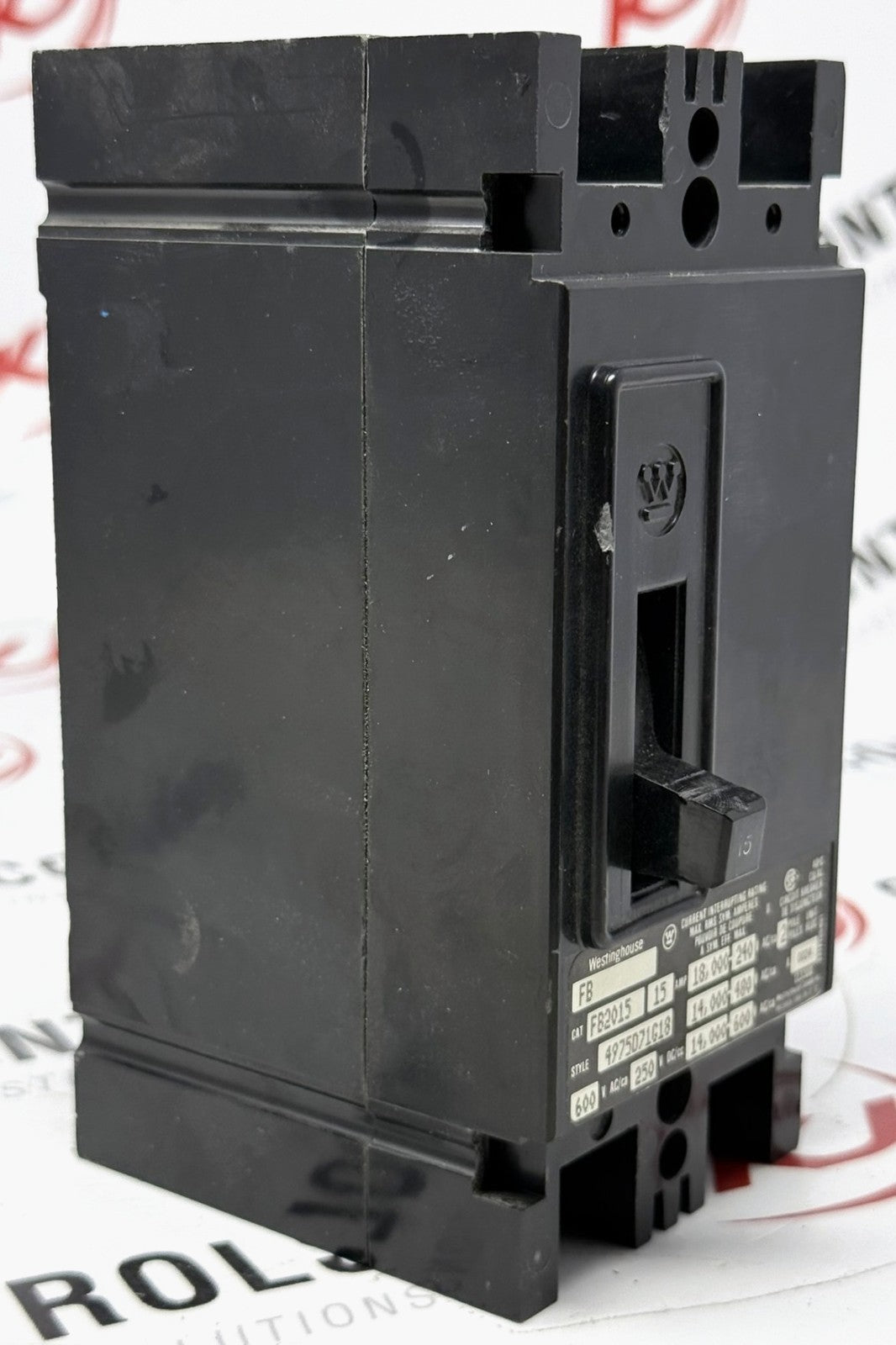 Westinghouse FB2015 2-Pole 15A Molded Case Circuit Breaker1