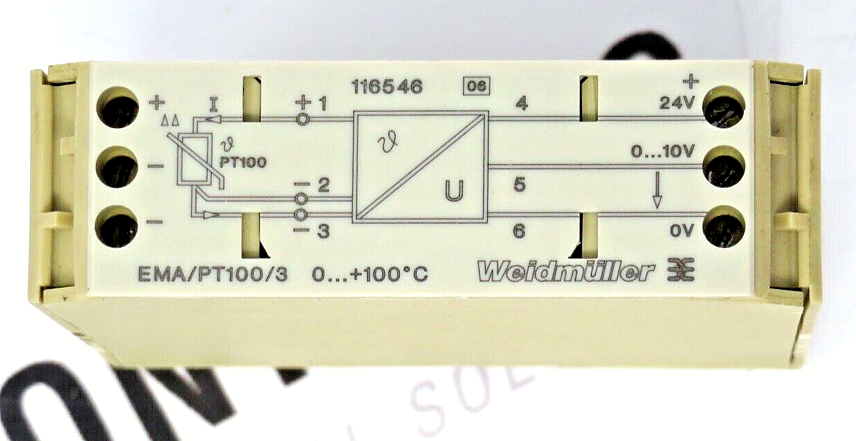 Weidmüller EMA/PT100/3 116546 Temperature Transducer