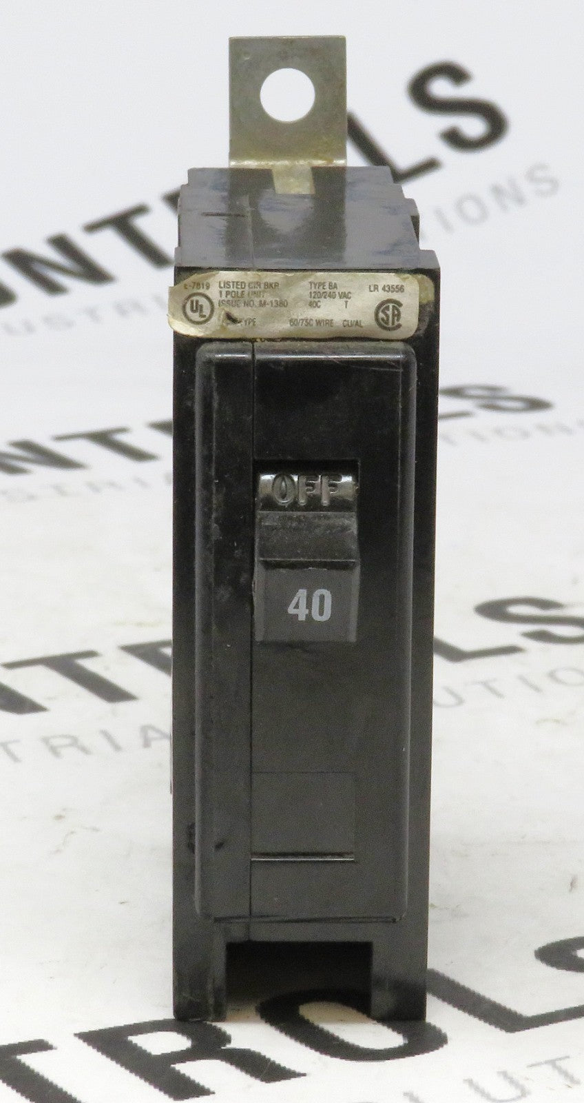 Eaton Cutler-Hammer BA1040 1-Pole 40A 120/240V Circuit Breaker Quicklag3