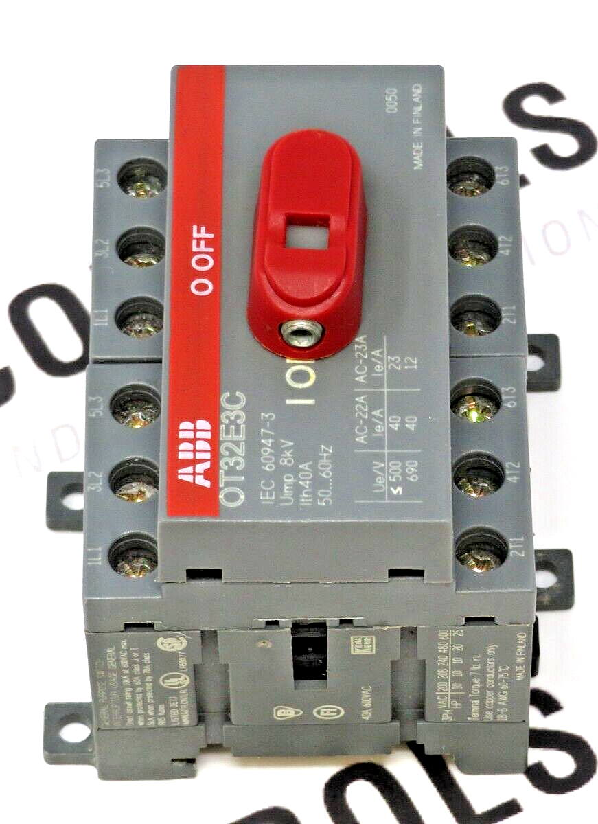 ABB-Asea Brown Boveri OT32E3C 40A 600VAC Disconnect Switch