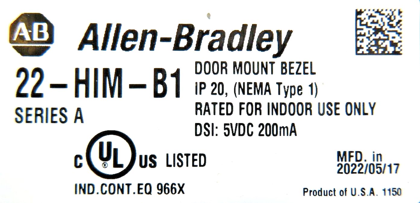 Allen-Bradley  22-HIM-B1 Powerflex IP20 NEMA 1 Series A Door Mount Bezel Kit