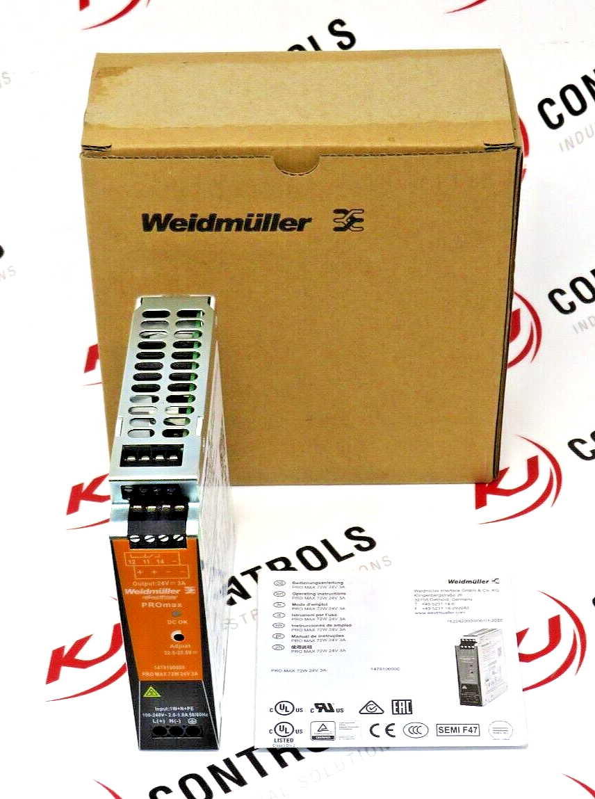 Weidmüller 1478110000 PRO MAX 120W 24V DC  5 AMP Power Supply Unit