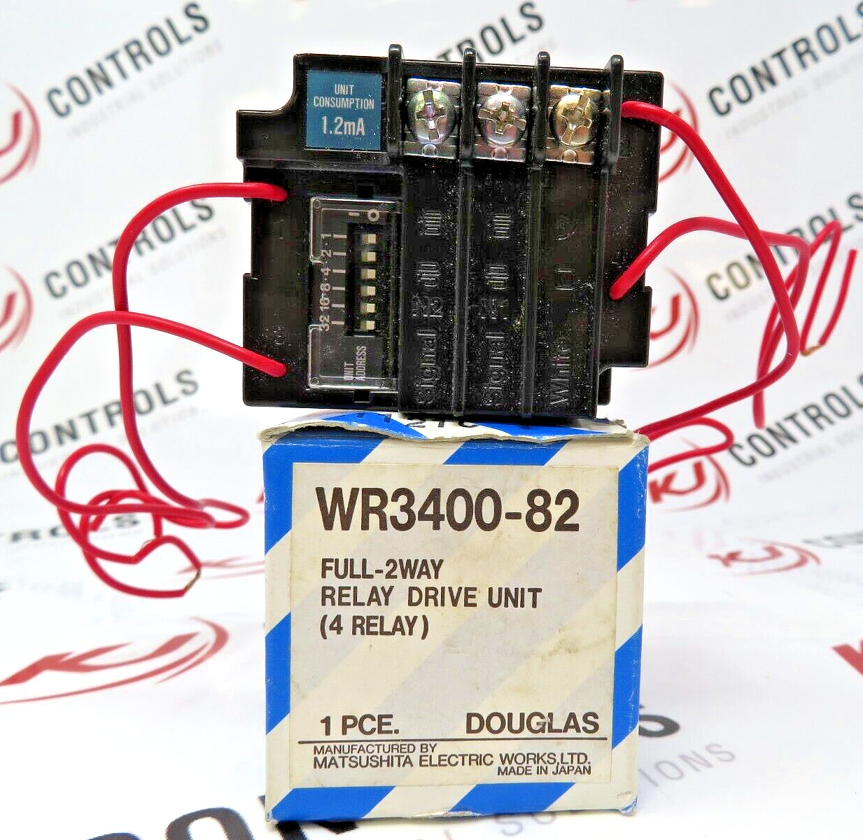 Panasonic WR3400-82 Full-2-Way Relay Drive Unit with WR3991-8 DIN Rail Mount