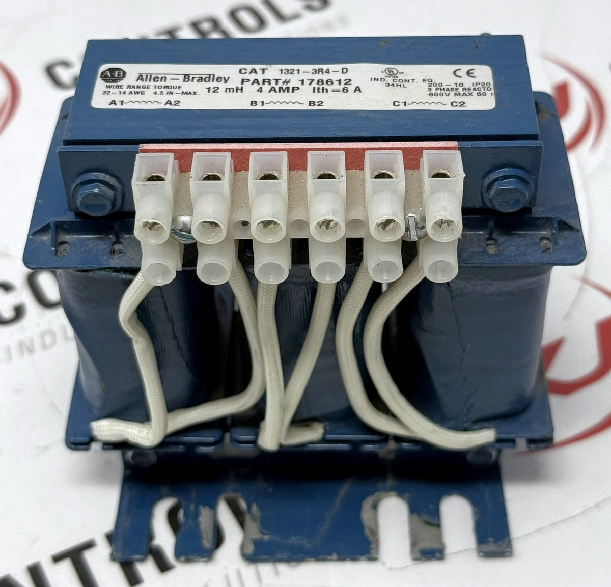 Allen-Bradley 1321-3R4-D 3-Phase Line Reactor 4A 12.0mH0