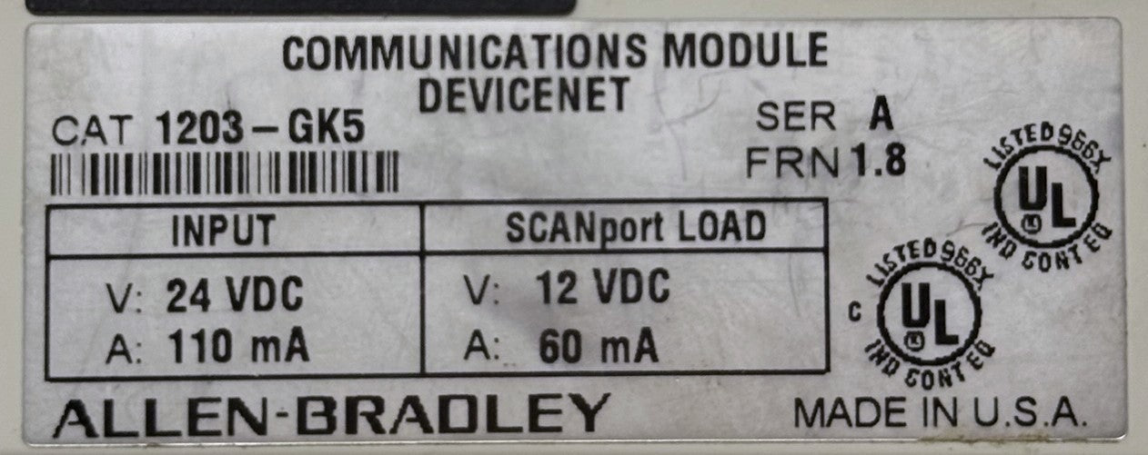 Allen-Bradley 1203-GK5 DeviceNet SCANport Communication Module5
