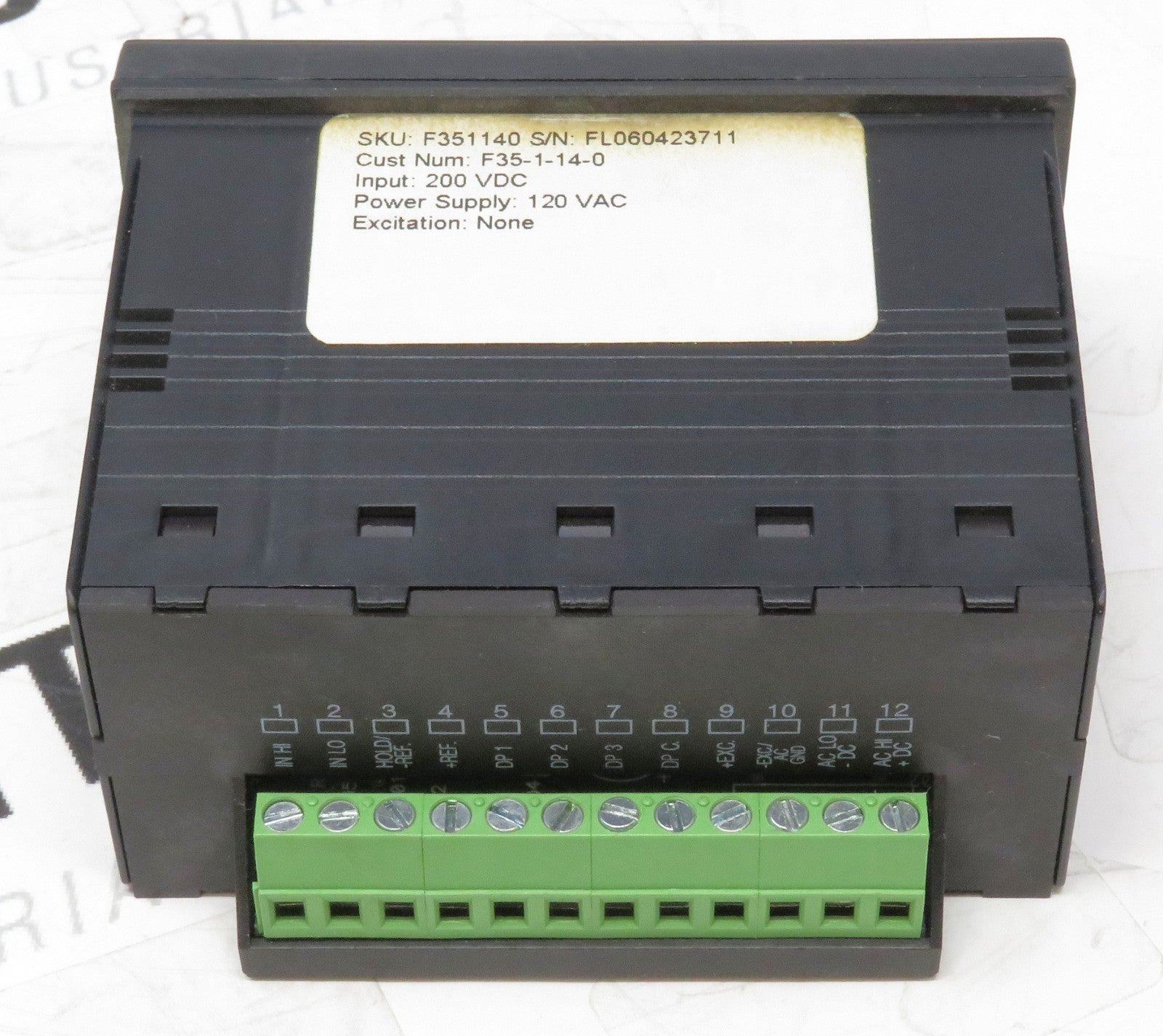 Simpson Electric F351140 Panel Meter 200VDC Input 120VAC Power Supply 5A Range2