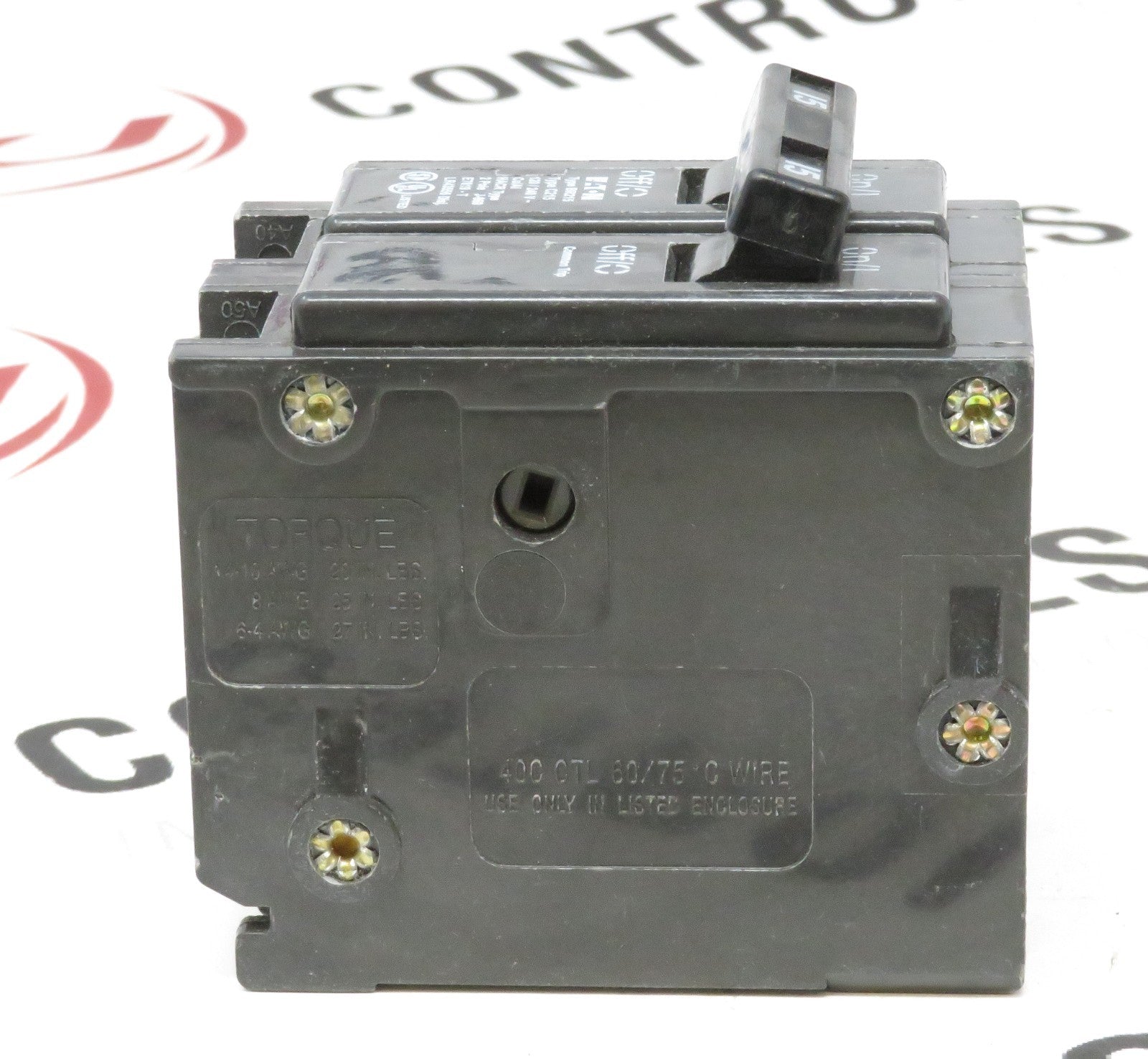 Eaton BR215 2-Pole 15A Circuit Breaker Type BR 120/240V Plug-On1